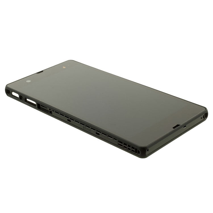 For Sony Xperia Z C6603 L36h LCD Screen and Digitizer Assembly with Front Housing OEM - Black