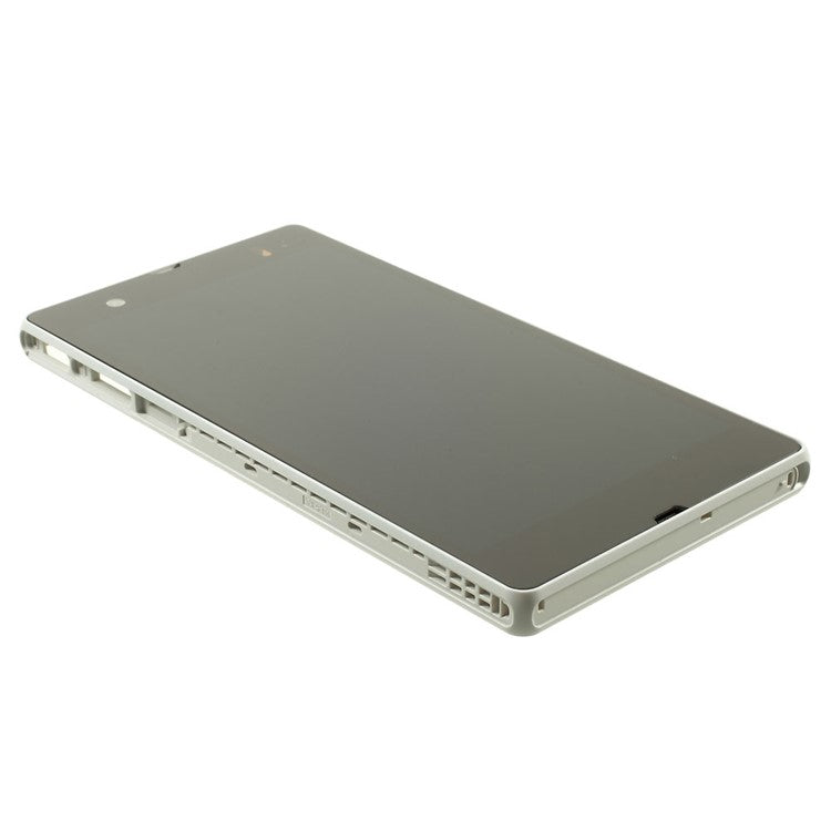 For Sony Xperia Z C6603 L36h LCD Screen and Digitizer Assembly with Front Housing OEM - White