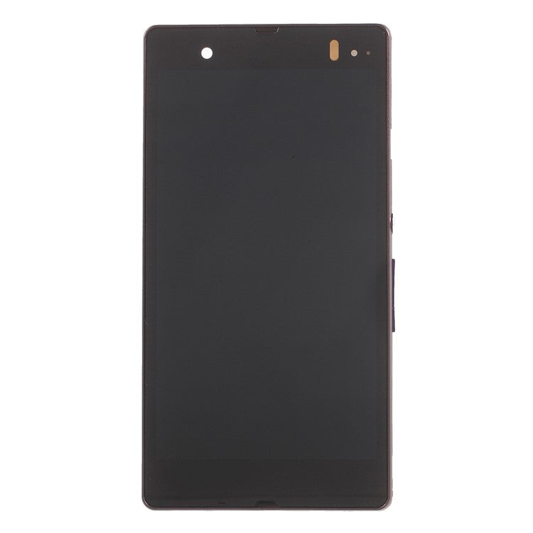 For Sony Xperia Z C6603 L36h LCD Screen and Digitizer Assembly with Front Housing OEM - Purple