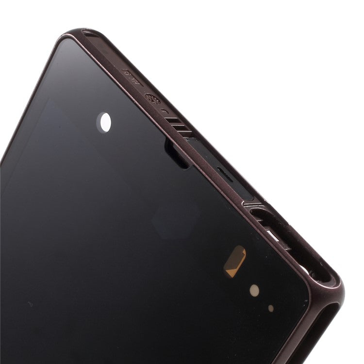 For Sony Xperia Z C6603 L36h LCD Screen and Digitizer Assembly with Front Housing OEM - Purple