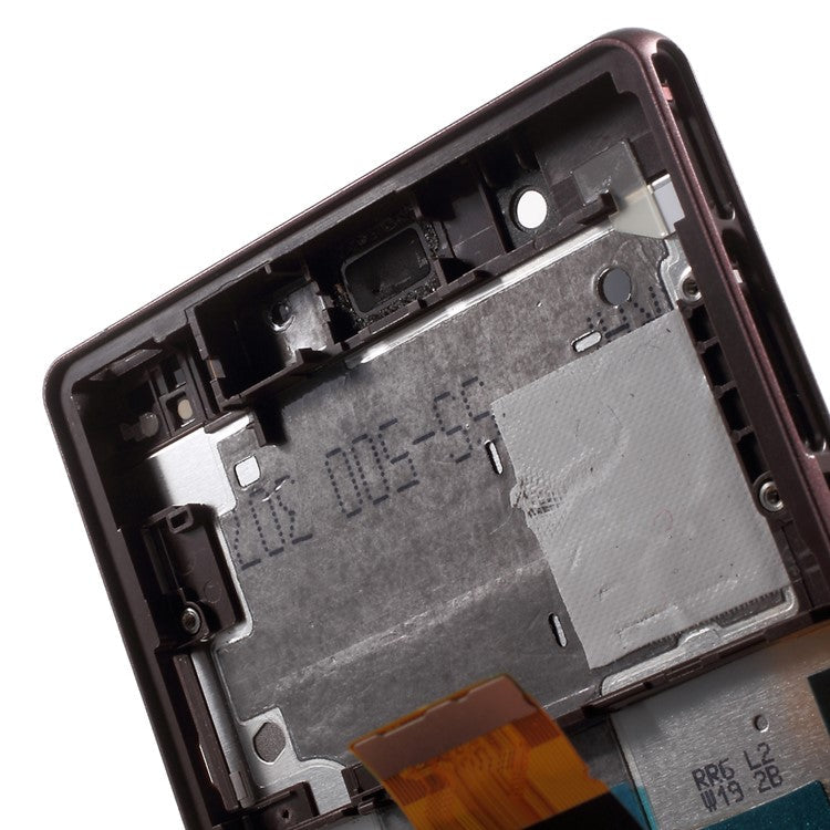 For Sony Xperia Z C6603 L36h LCD Screen and Digitizer Assembly with Front Housing OEM - Purple