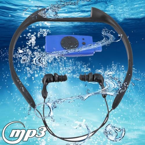 8GB Waterproof IPX8 Swimming Surfing SPA Music Sports MP3 Player with FM Radio , Black (Blue)