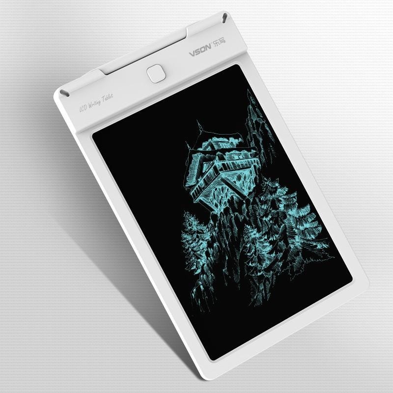WP9310 9 inch LCD Monochrome Screen Writing Tablet Handwriting Drawing Sketching Graffiti Scribble Doodle Board for Home Office Writing Drawing (White)