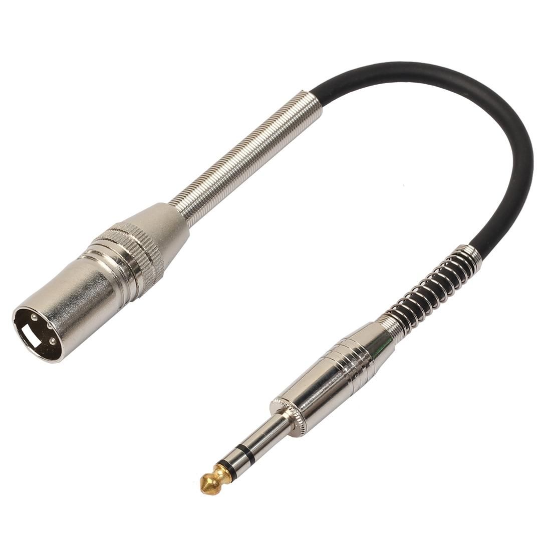30cm XLR 3-Pin Male to 1/4 inch Female Plug Stereo Microphone Audio Cord Cable