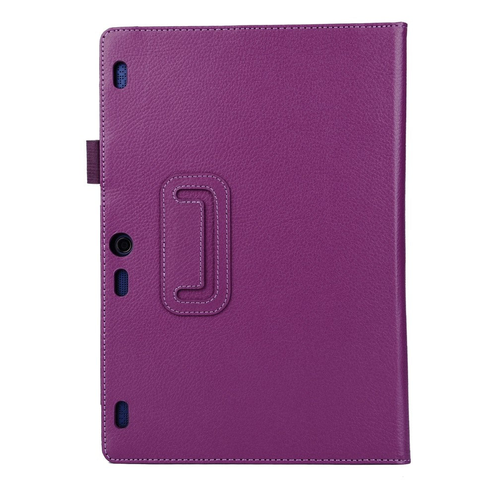 Litchi Texture 2-fold Stand Leather Case for Lenovo TAB 2 A10-70 - Purple