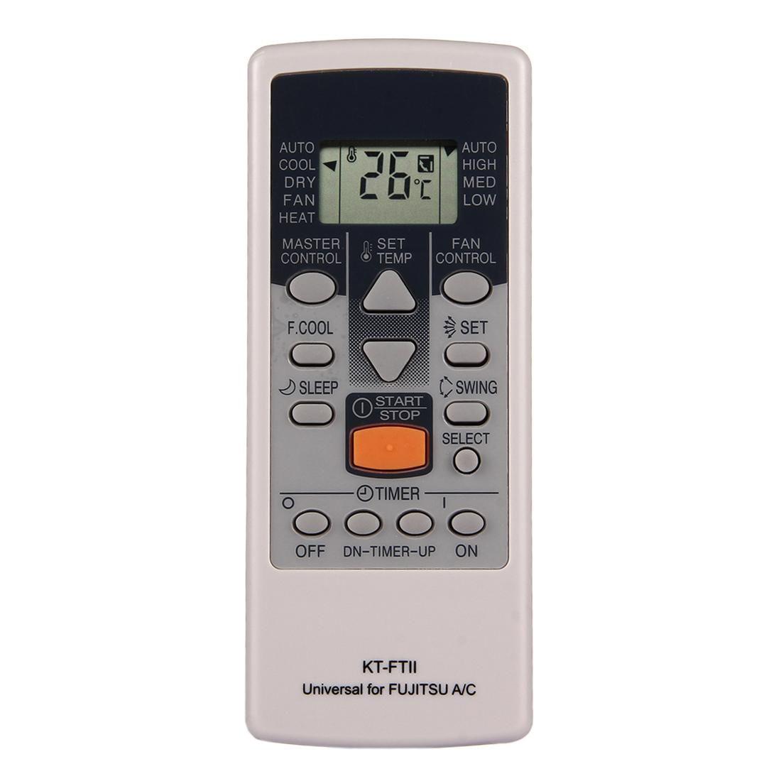 KT-FTII Universal A/C Air-Conditioner Remote Controller with LCD Screen for FUJITSU