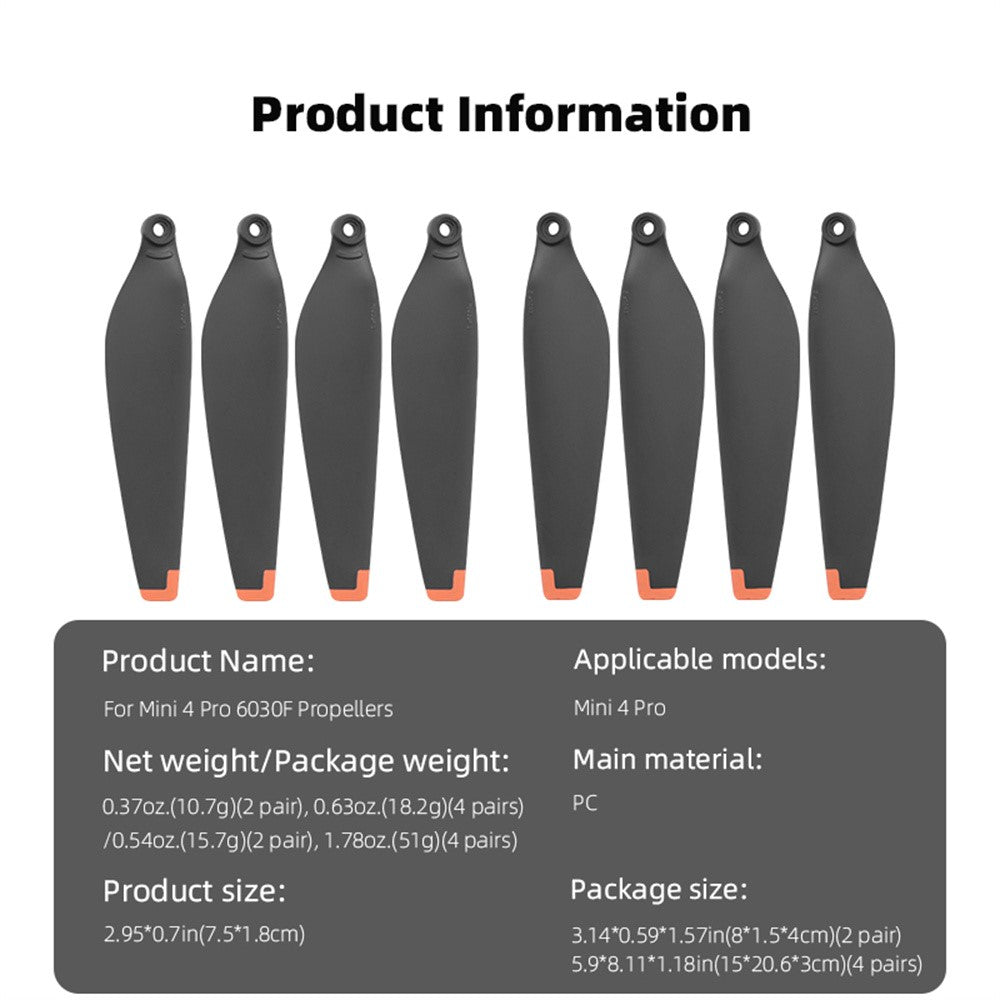 Uniqkart ForBRDRC 2Pair For DJI Mini 4 Pro Propellers RC Drone Spare Blade Replacement Parts