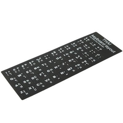 Thai Learning Keyboard Layout Sticker for Laptop / Desktop Computer Keyboard (Black)