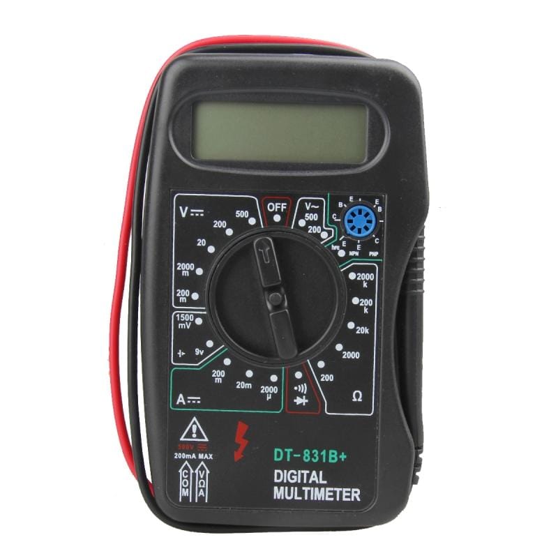 AC/DC DT831B+ LCD Display Handheld Digital Multimeter (Black)