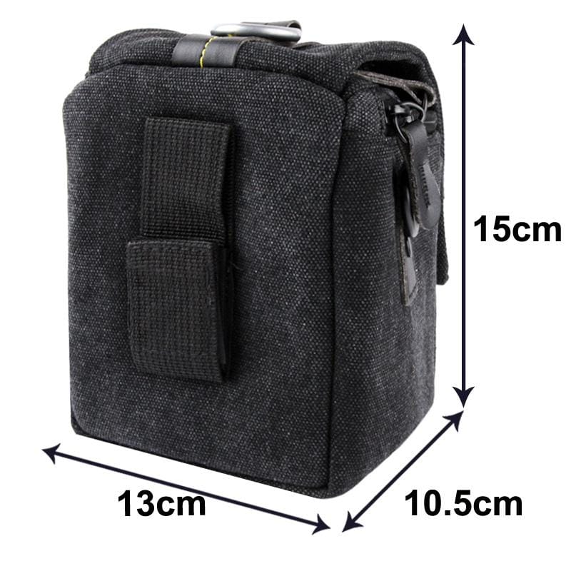 Portable Camera Canvas Bag with Strap (Red)