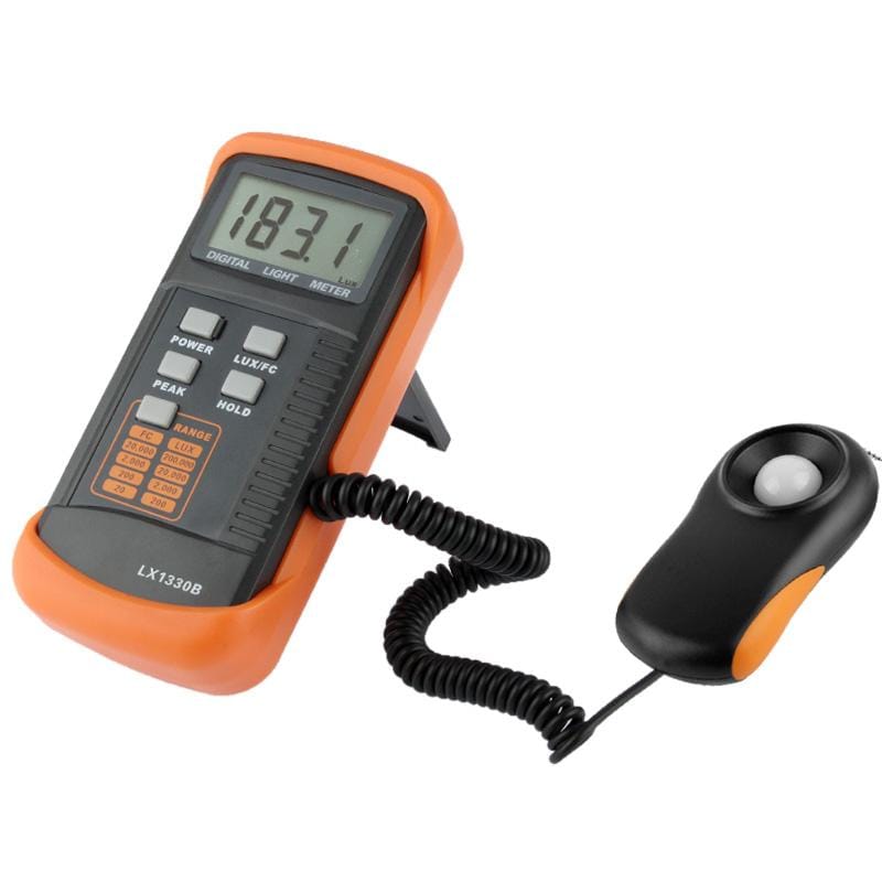 Digital Light Meter, Measuring Range: 0.1-200000 Lux (Orange)