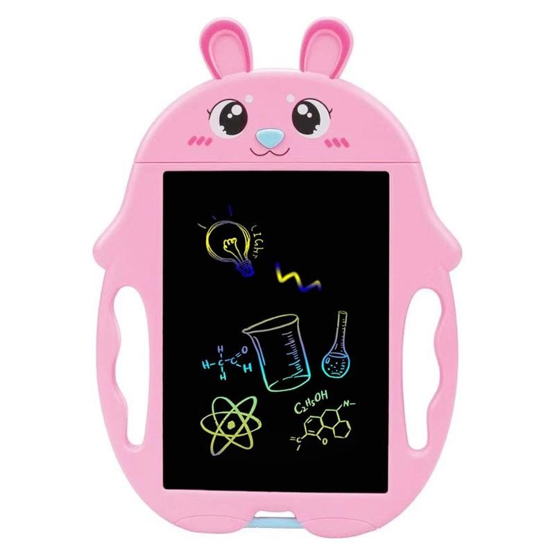 9 inch Children Cartoon Handwriting Board LCD Electronic Writing Board, Size:Color Screen (Pink Rabbit)