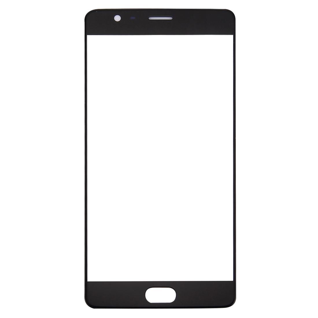 For OnePlus 3 Front Screen Outer Glass Lens (Black)