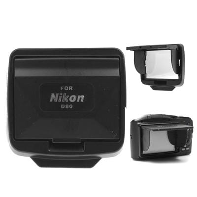 Digital LCD Sunshade Hood Screen Protector for Nikon D80 (Black)