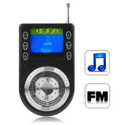 1.5 inch TFT Screen 4GB MP3 Player with Speaker, External Antenna, Support FM Radio (Black)