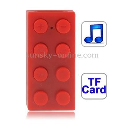 Building Block Style MP3 Player with TF Card Slot (Green)