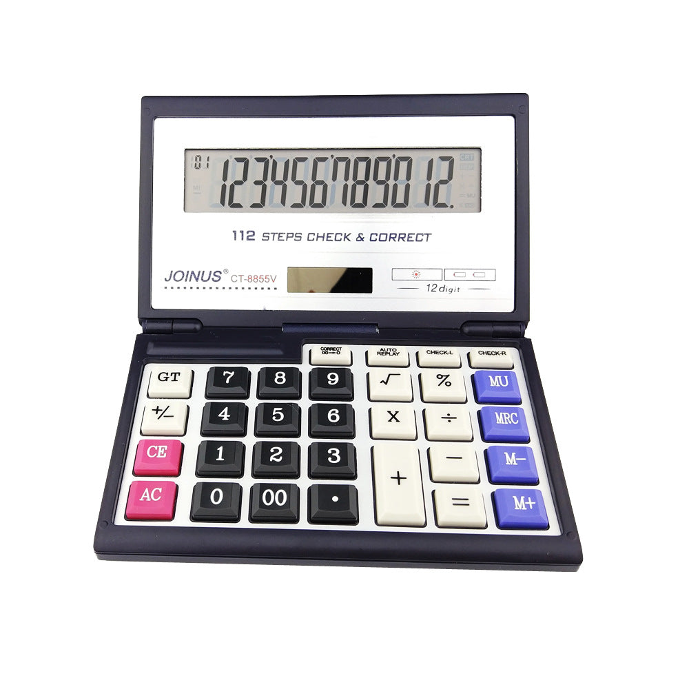 Folding Desktop Electronic Calculator 12 Digits 112 Steps