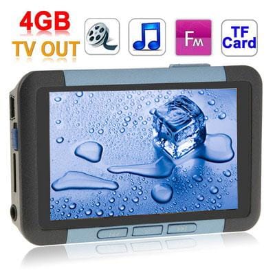 3.0 inch TFT Screen 4GB MP4 player with TF Card Slot, Support TV Out, FM Radio (Red)