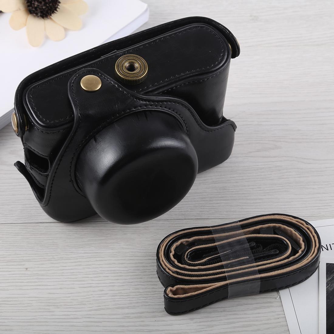Full Body Camera PU Leather Case Bag with Strap for Fujifilm X100F (Coffee)