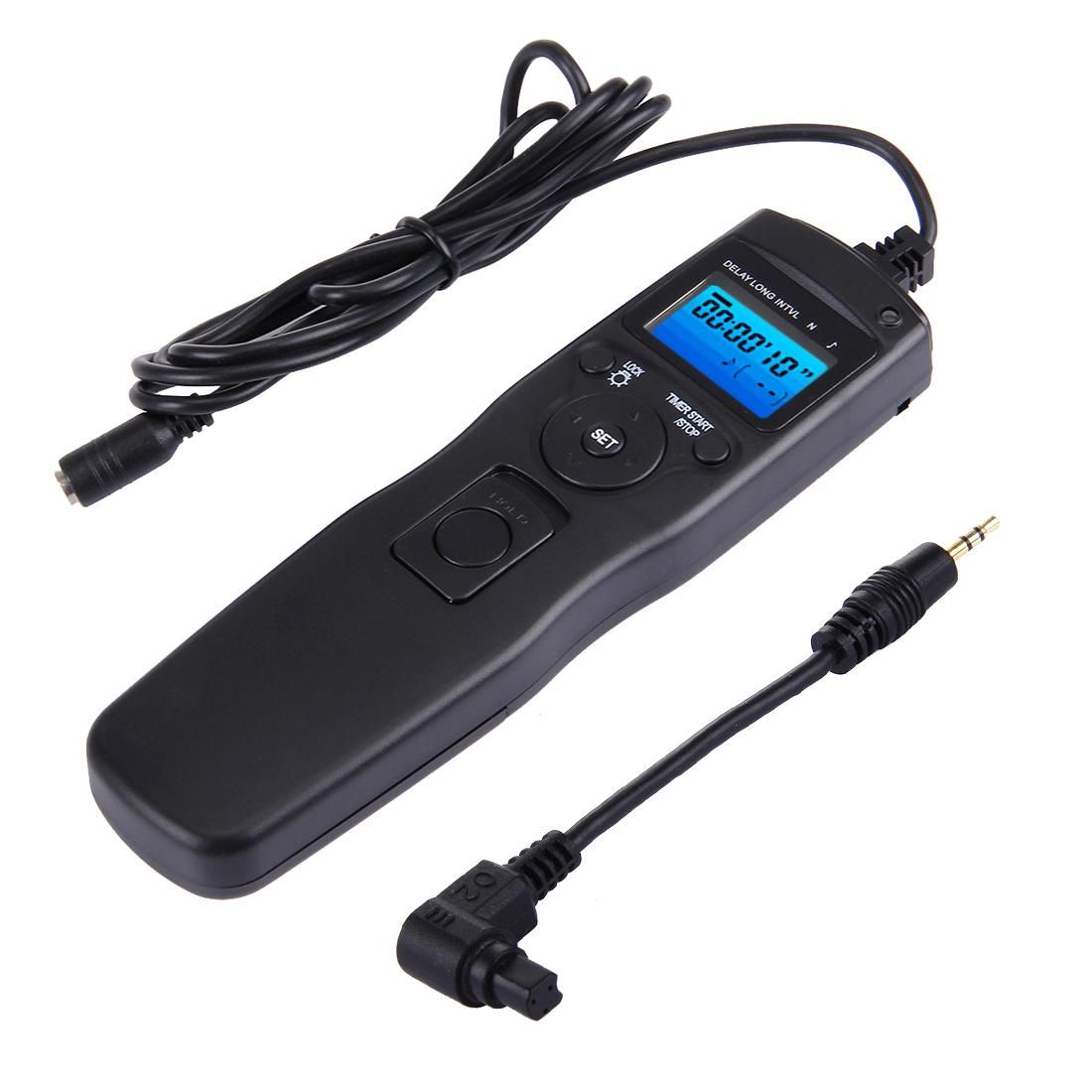 RST-7002 LCD Screen Time Lapse Intervalometer Shutter Release Digital Timer Remote Controller with C8 Cable for CANON 1D/1DS/50D/40D/30D/20D/10D/5D/5D/7D Camera (Black)