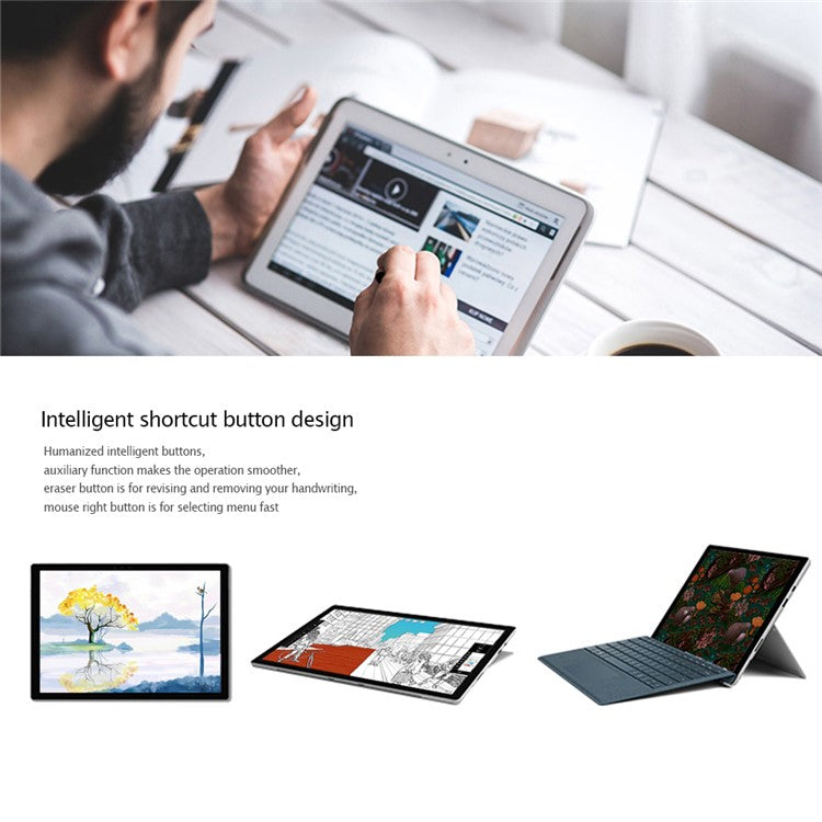 HANVON Active Stylus Pen with 1024 Levels of Pressure Sensitivity for Microsoft Surface 4/3/Pro 4/Pro 3 - Black