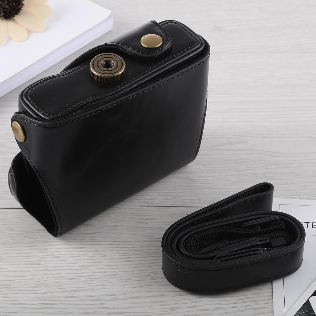 Full Body Camera PU Leather Case Bag with Strap for Canon G16 (Brown)