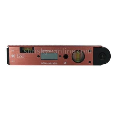 Digital LCD Display Angle Meter with Spirit Level (Red)