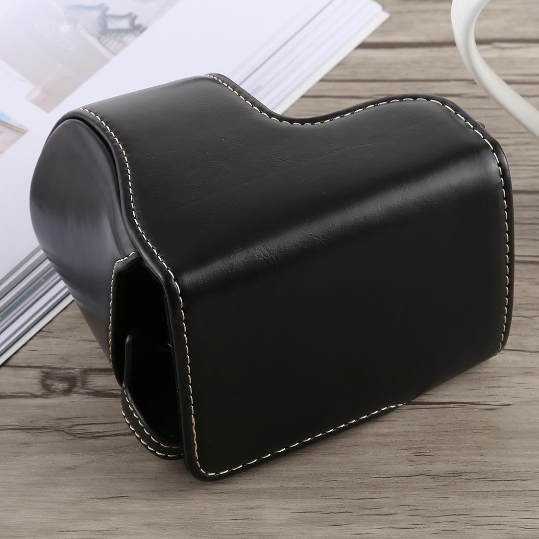 Full Body Camera PU Leather Case Bag with Strap for Sony A5100 (Coffee)