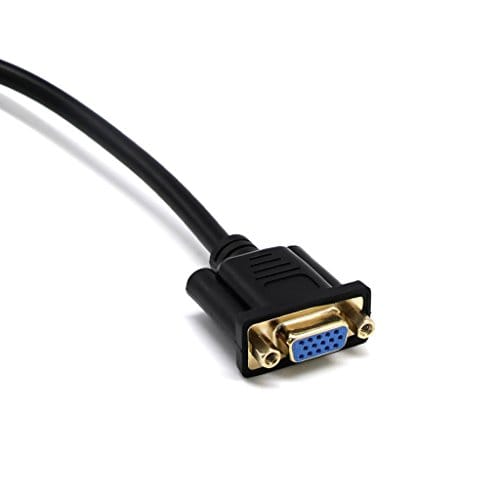 HDMI to VGA,Gold-Plated HDMI to VGA Adapter (Male to Female) for Computer, Desktop, Laptop, PC, Monitor, Projector, HDTV, Chromebook, Raspberry Pi and More - Black