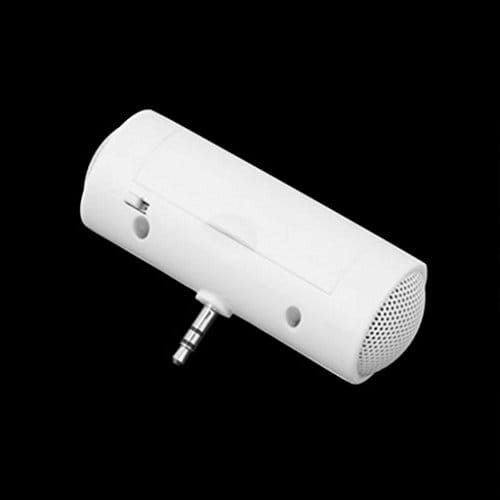 3.5mm Connector Mini Compact Stereo Speaker Amplifier Microphone Loudspeaker for Phone MP3 MP4 PAD All Device with 3.5mm Jack White