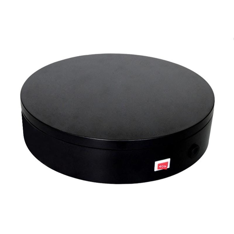 20cm Knob Adjusting Speed 360 Degree Electric Rotating Turntable Display Stand Video Shooting Props Turntable for Photography, Load 20kg, US Plug (Black)