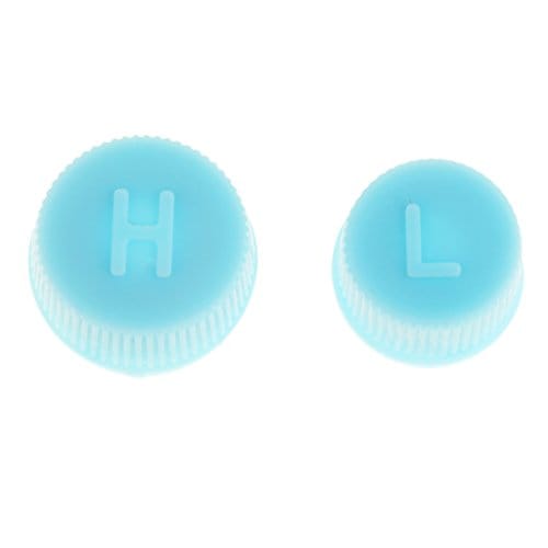 1 Pair Air Conditioning R134a Charging Service High Low Side Port Caps Blue