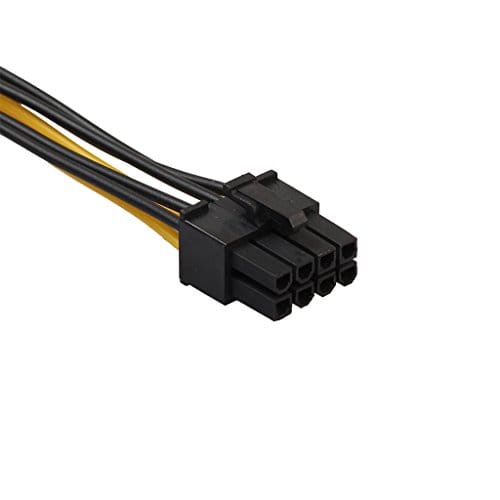 8 Pin ( 6Pin + 2Pin ) PCI-E to Dual 4 Pin Graphics Card Power Supply Cable 7inches Length for Laptop PC