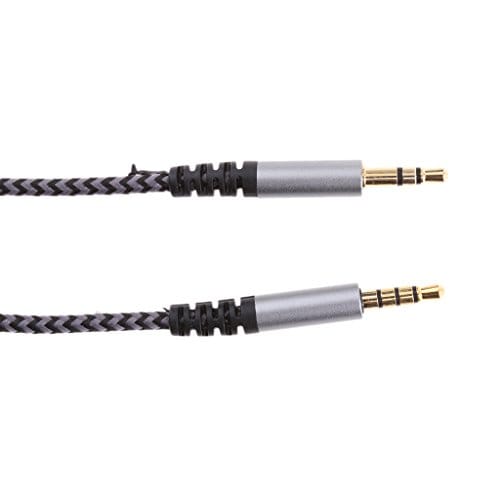 3.5mm AUX Cable, 1.4m/4.59ft Male to Male Auxiliary Cable with Mic and Volume Control for Smartphone Tablet Laptop Speaker Headset Car Stereo