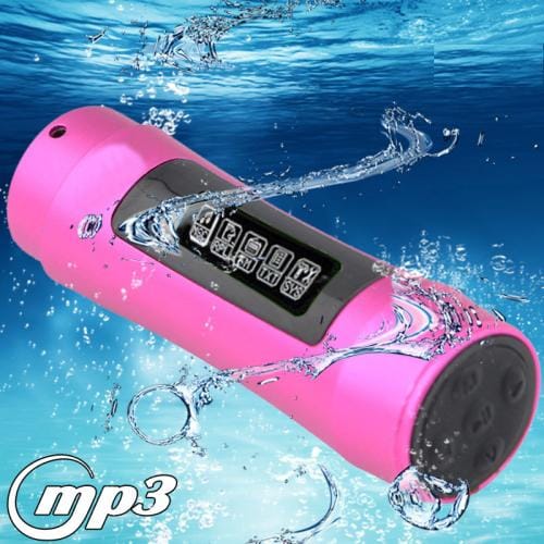 8GB Waterproof IPX8 Rechargeable MP3 Player with Screen and FM Radio Function , Blue (Magenta)