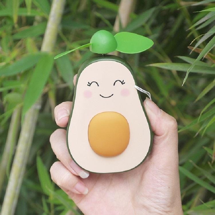 Avocado Cartoon Small Fan Outdoor USB Portable Charging Fan (Laugh)
