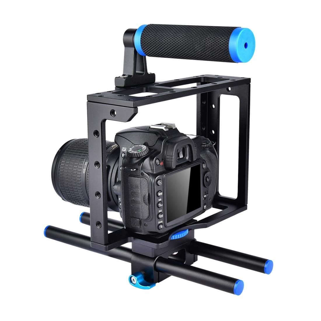YELANGU YLG0107E Protective DSLR Camera Cage Stabilizer / Top Handle Set (Black)