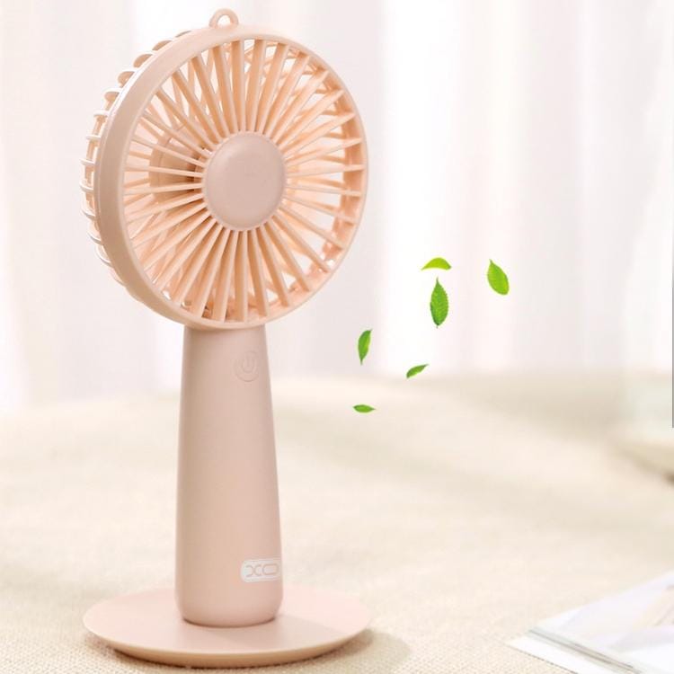 XO MF03 Multi-function Portable USB Charging Mini Mirror Electric Handheld Fan, with 3 Speed Control (Pink)