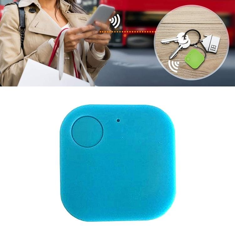 Portable Mini Square Anti Lost Device Smart Bluetooth Remote Anti Theft Keychain Alarm (Blue)