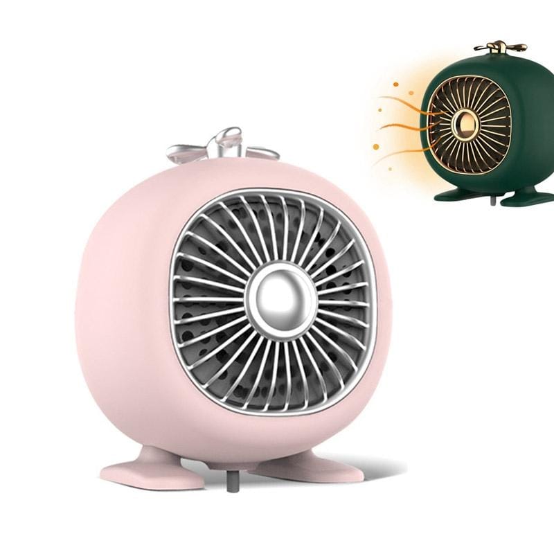 M1 Home Office Student Dormitory Mini Portable Silent Desktop Speed Heater CN Plug (Pink)