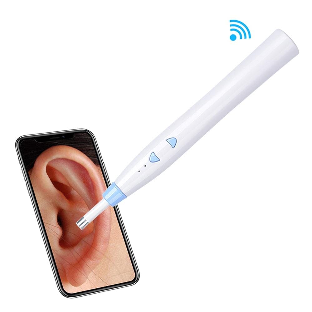 1.0MP HD Camera Wireless Visual Ear Cleaning Inspection Endoscope with 6 LEDs, IP67 Waterproof, Lens Diameter: 5.5mm, Handle Length: 15cm (Blue)