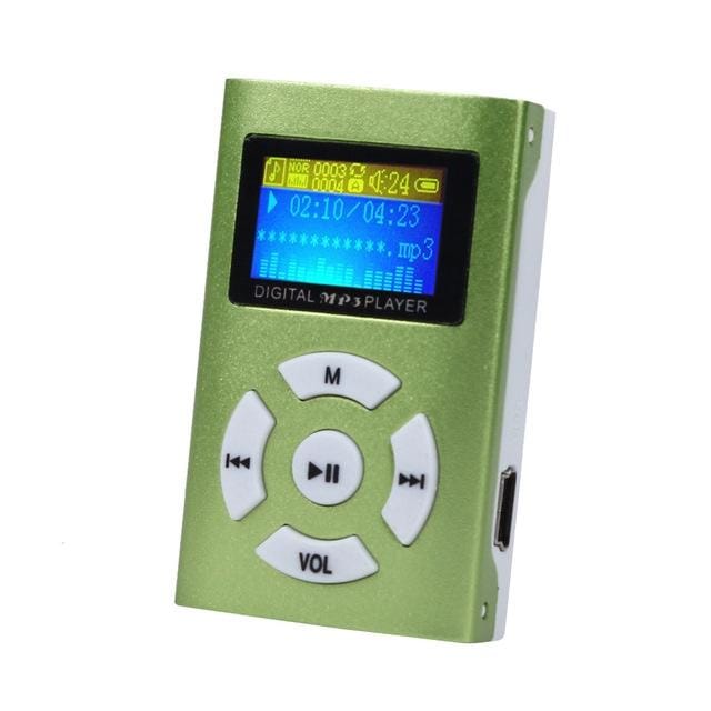 Portable TF Card Slot MP3 Player with LCD Screen (Green )