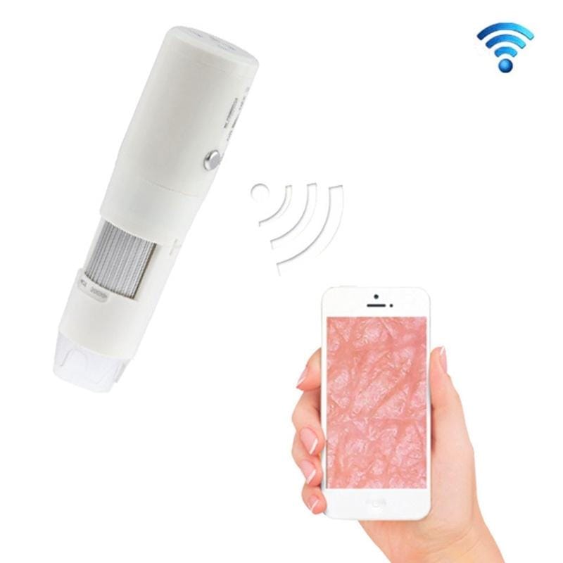 200X Handheld Wireless WIFI Digital Adjustable Microscope for IOS / Android Smart Phones (White)