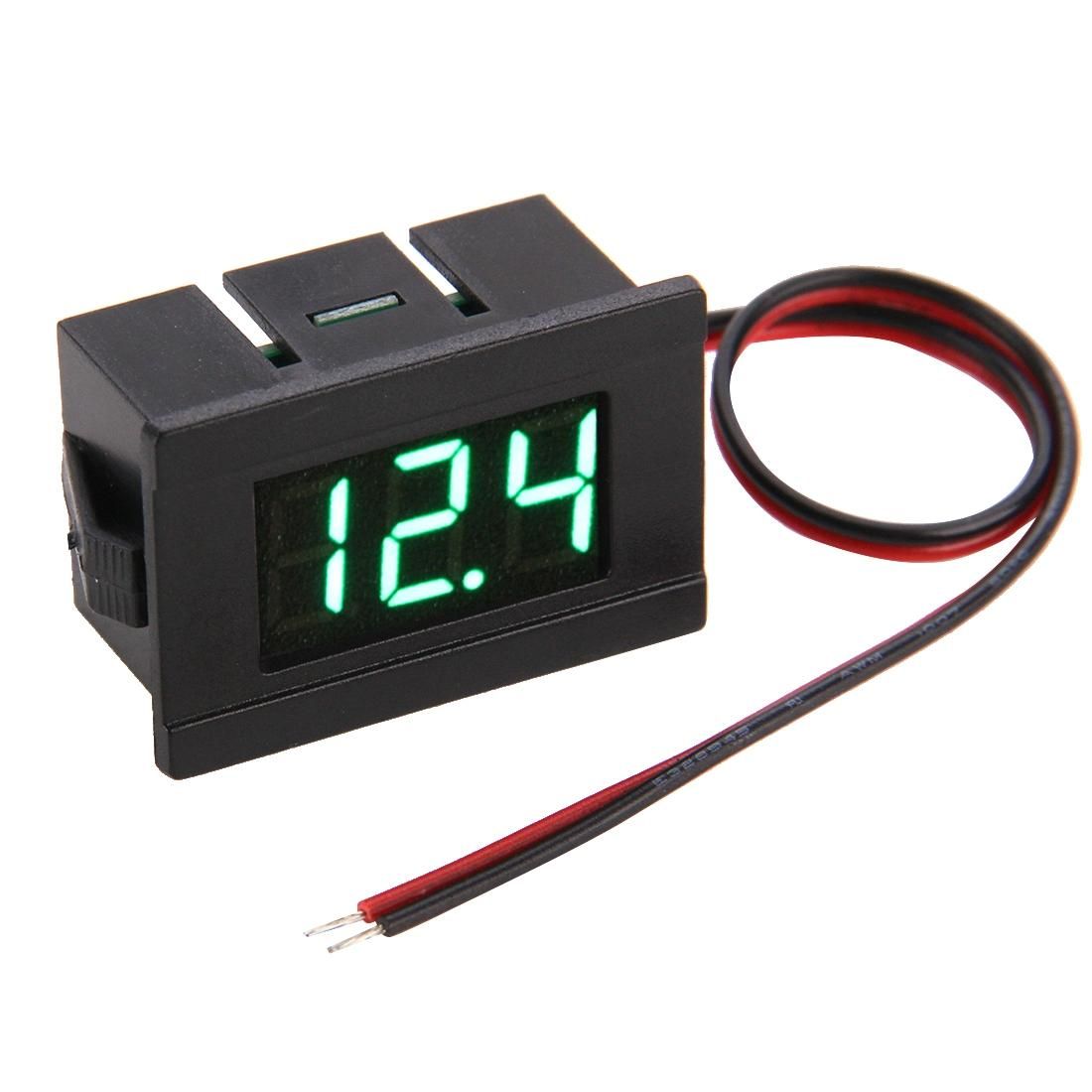 V33D 2 Wires Green Light Display Mini Digital Voltage Meter, Measure Voltage: DC 4.5-120V (Style3)