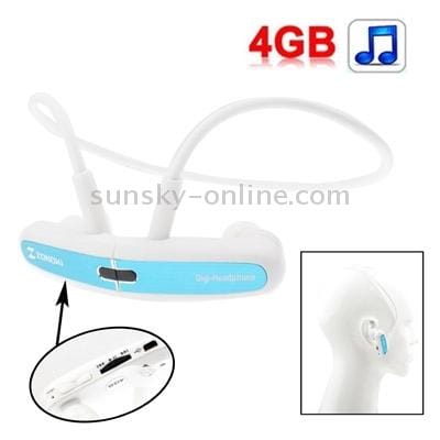 Free Style Motion MP3 Headphone, with Magnet, Built-in 4GB Memory (Black)