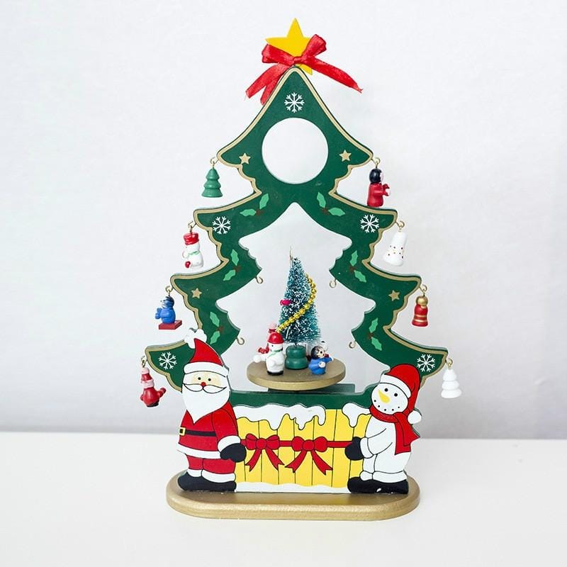 2 PCS Christmas Creative Christmas Tree Music Box Santa Claus Gift Music Box (Green )