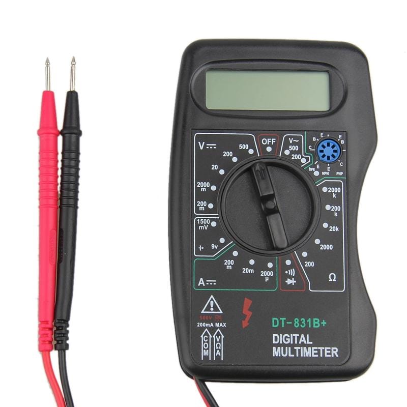 AC/DC DT831B+ LCD Display Handheld Digital Multimeter (Black)