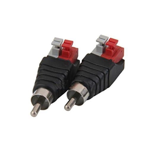 Speaker Wire Cable to Audio Male RCA Connector Adapter Jack Plug 10pcs/Set