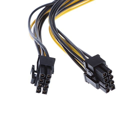 8Pin to 2x8 Pin (6+2) PCI Express Adapter Graphics Splitter Extension Cable