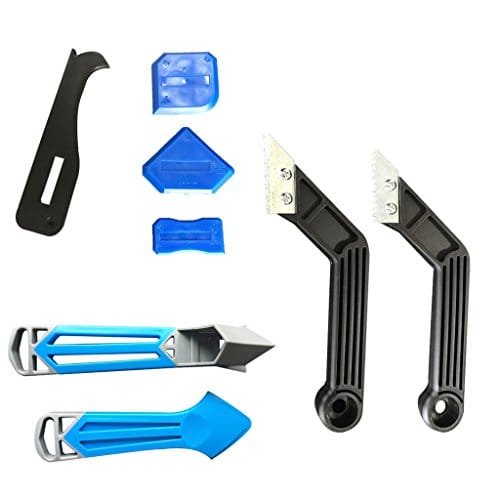2Pieces Corner Caulking Tool Kit Silicone Grout Sealant Remover Scraper Filler Smoother Finisher Cleaner Blue